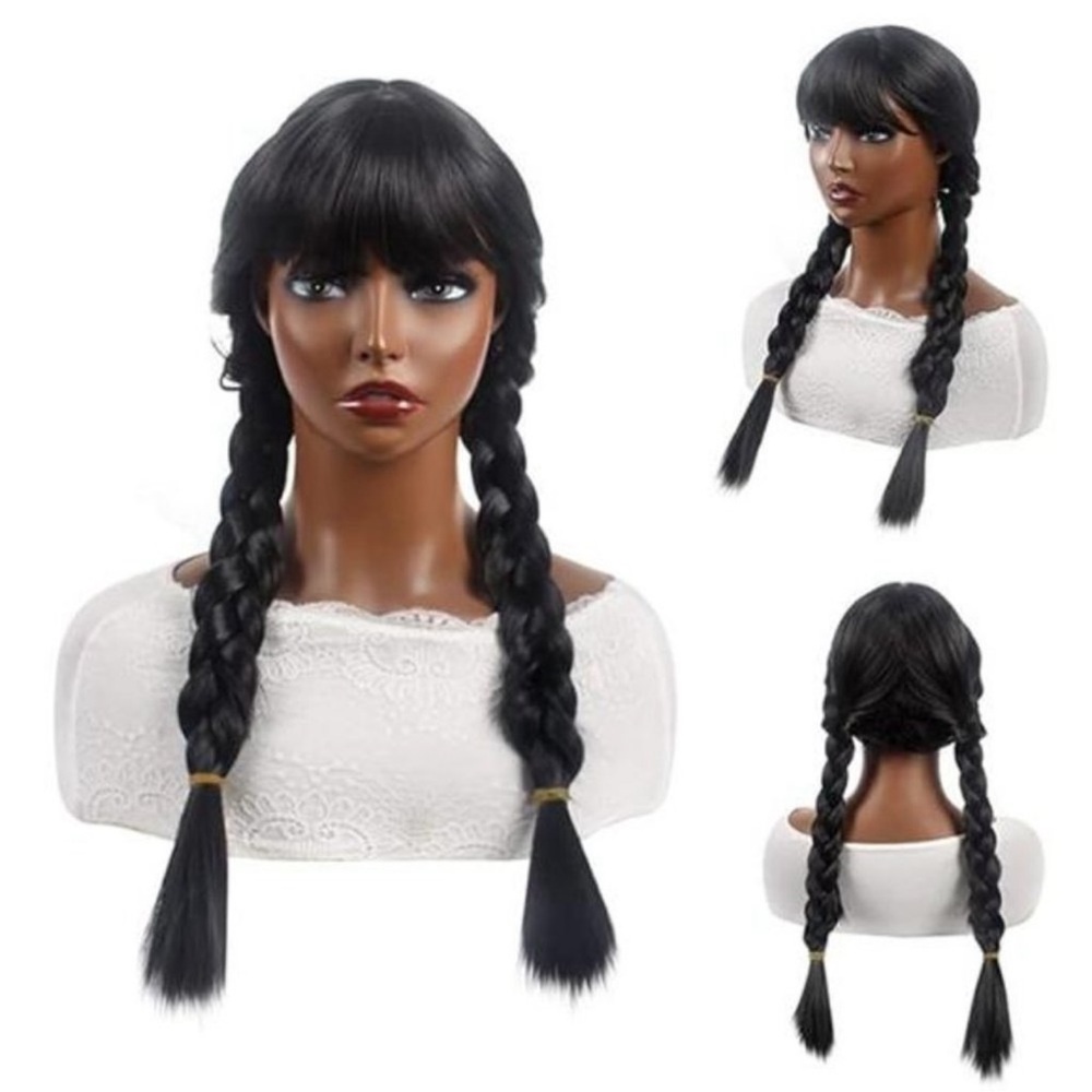Long Braided Wig for Wednesday Costume Girls Women for Halloween Party NWT